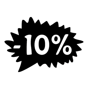 Étiquette soldes promotion -10%